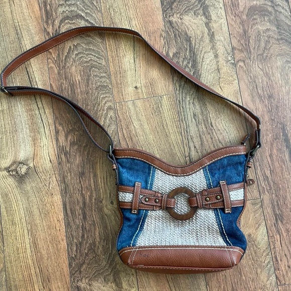 Brown and Blue Women's Bag - Picture 2 of 8